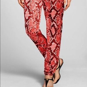 Michael Kors Silky Snakeskin Track Pants - Size 16